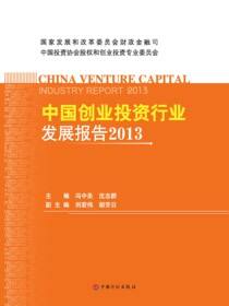 中国创业投资行业发展报告.2013