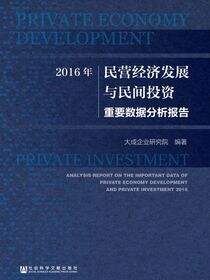 2016年民营经济发展与民间投资重要数据分析报告